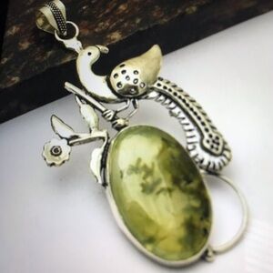 Prehnite Stamped 925 Sterling Silver Necklace